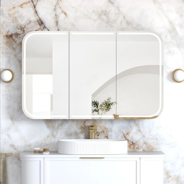 Otti Newport 1200 LED Shaving Cabinet Matte White