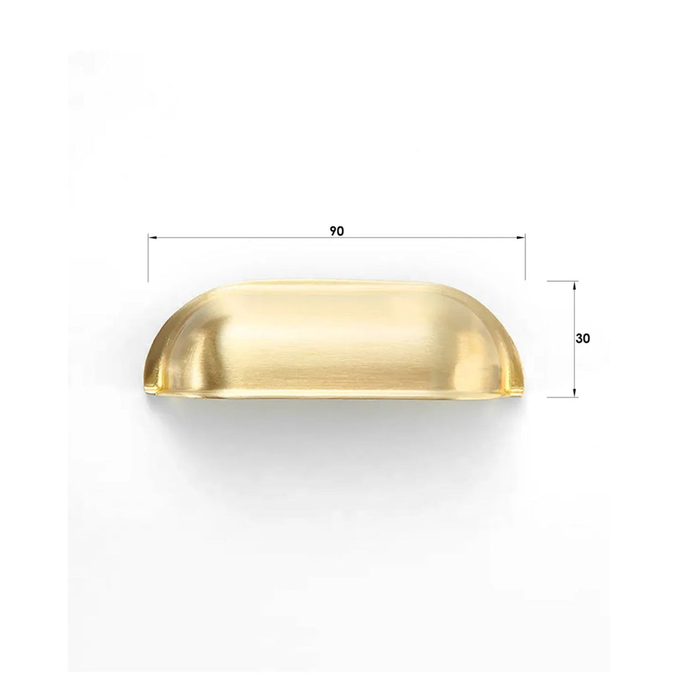 Otti Newport Cup Pull 90mm Brushed Brass