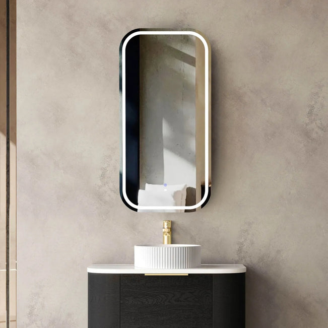 Otti Newport LED Shaving Cabinet Premium Edition - Black LED-SSQ9045B-VP - The Blue Space