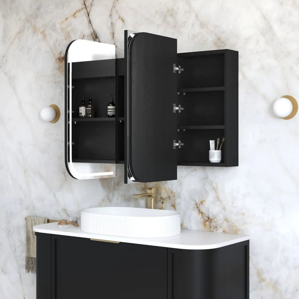 Otti Newport LED Shaving Cabinet Premium Edition - Black