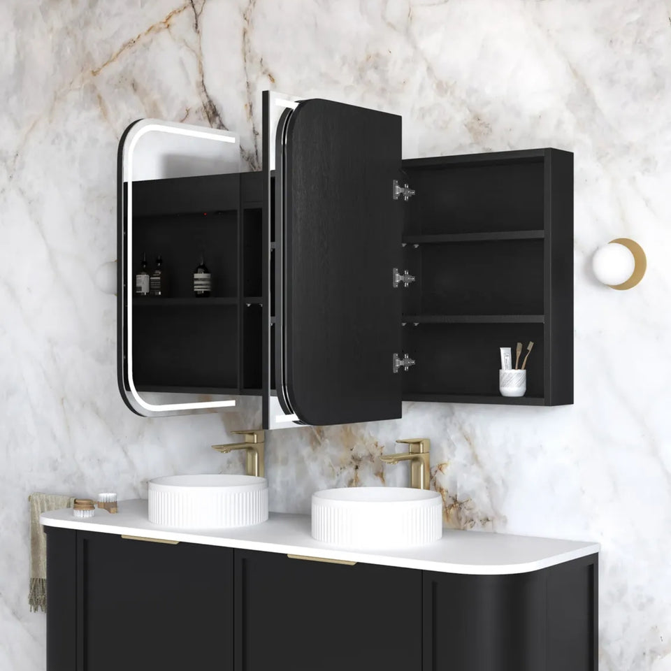 Otti Newport LED Shaving Cabinet Premium Edition - Black