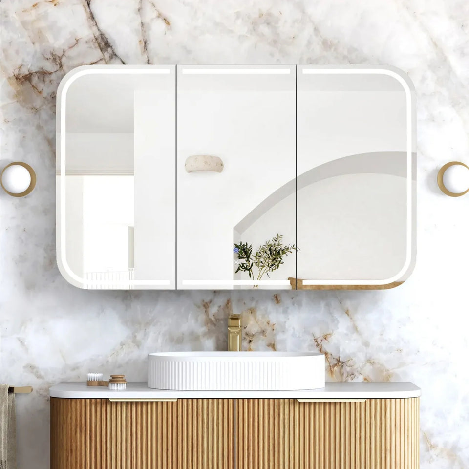Otti Newport LED Shaving Cabinet Premium Edition - Woodland Oak