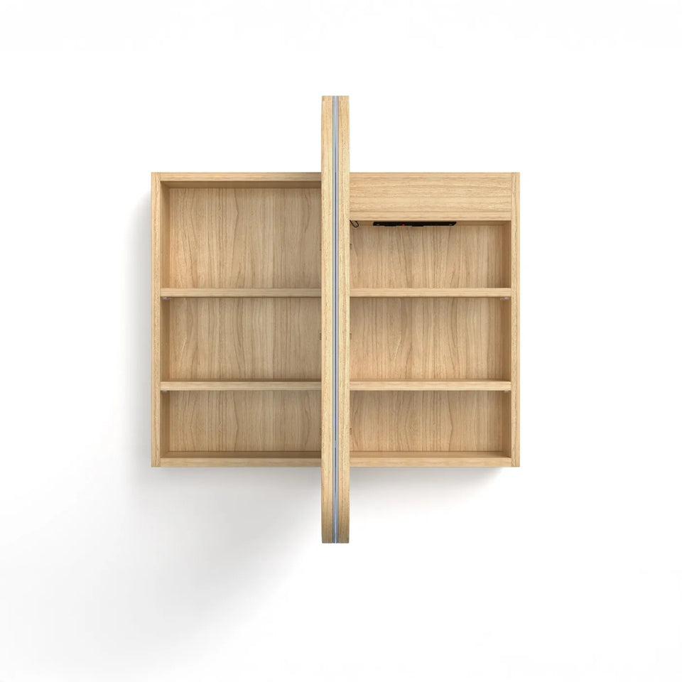 Otti Newport LED Shaving Cabinet Premium Edition - Woodland Oak