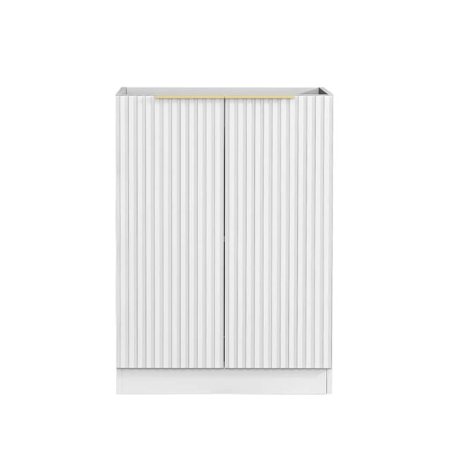 Otti Noosa Fluted White 1300mm Laundry Cabinet Set  Includes Base Floor Standing Cabinet | The Blue Space