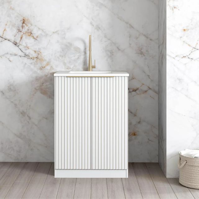 Otti Noosa Fluted White 650mm Mini Laundry