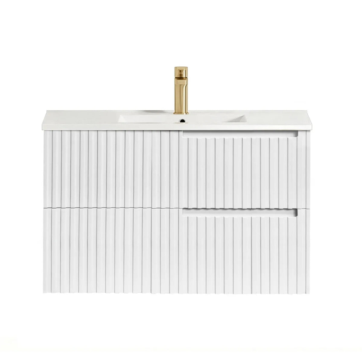 Otti Noosa Wave Board Wall Hung Vanity with Slimline Ceramic Top NS900WCT-KIT - The Blue Space