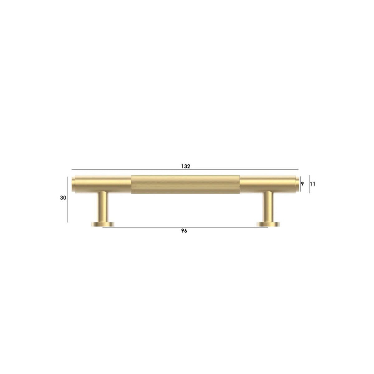 Details Otti Soho Pull Handle 132mm Brushed Brass SOHDL96-BB - The Blue Space