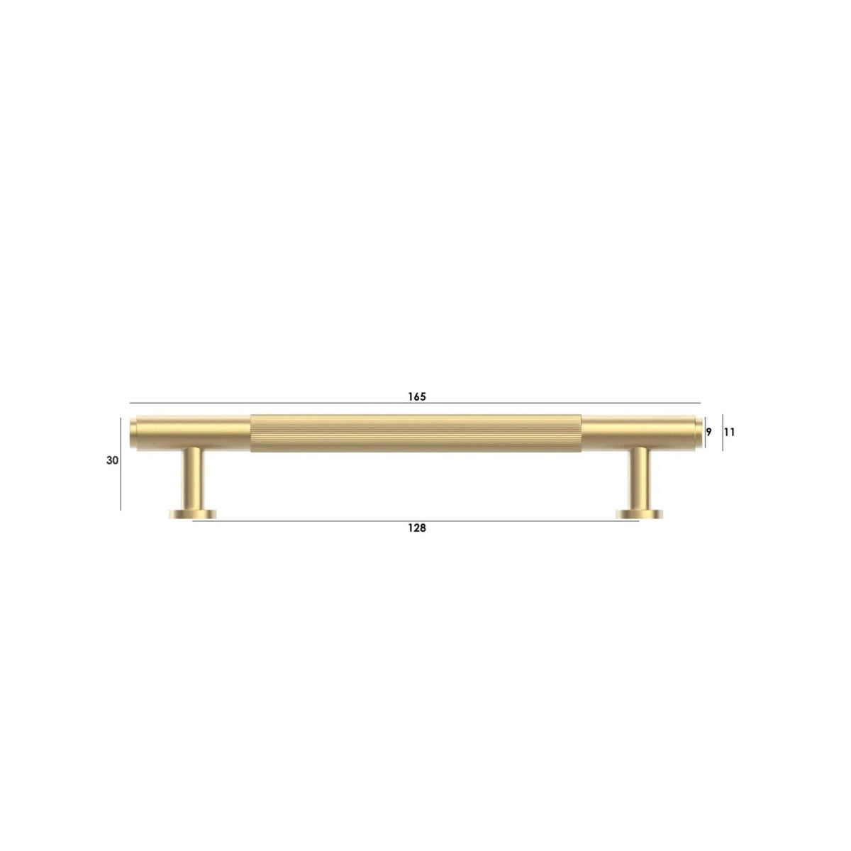 Details Otti Soho Pull Handle 165mm Brushed Brass SOHDL128-BB - The Blue Space
