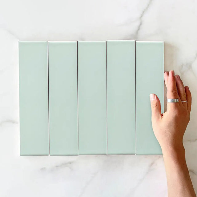 Pale Blue Bella Subway Tile Gloss 65 x 265 x 7mm Ceramic