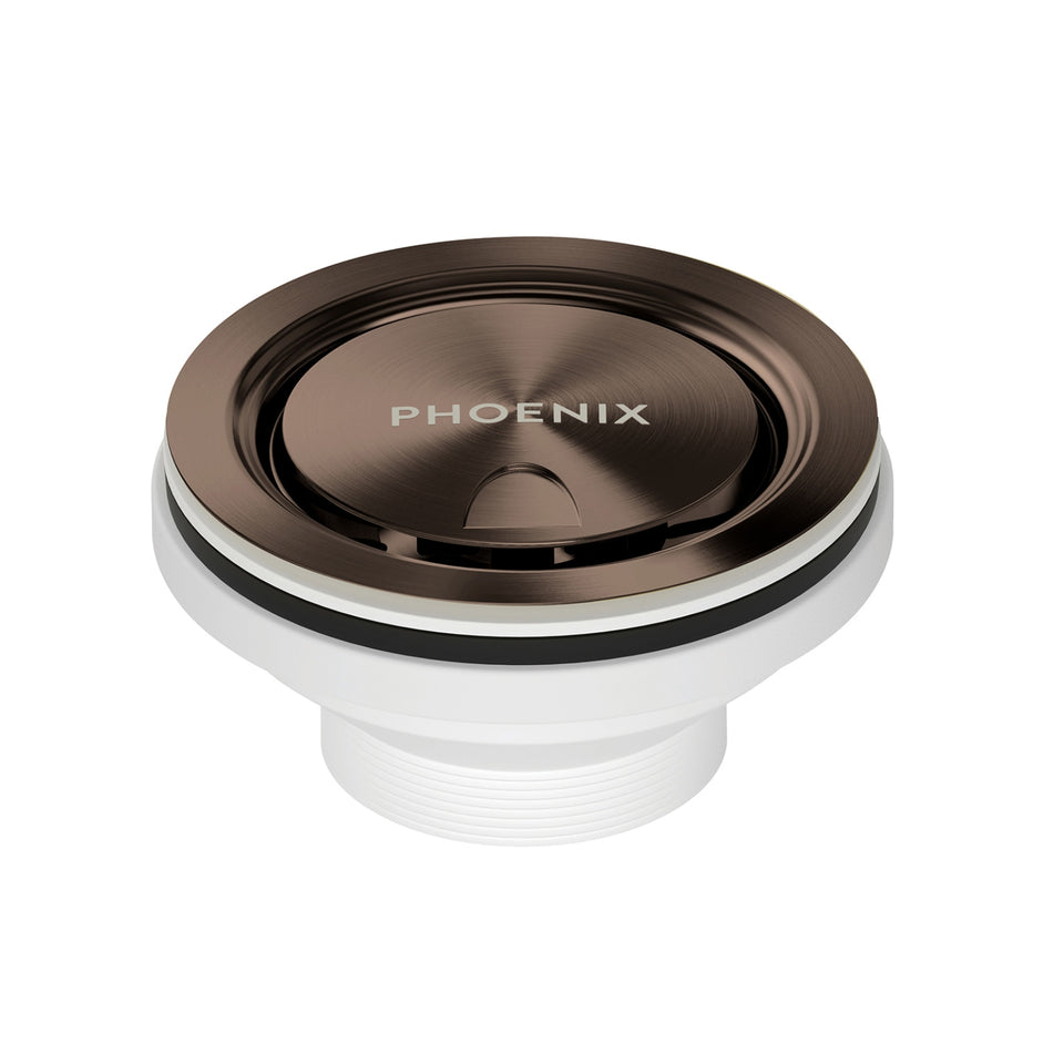 Phoenix 50mm Covered Sink Basket Waste - Brushed Bronze