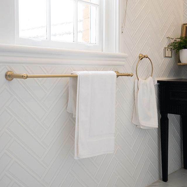 Phoenix Cromford Double Towel Rail 800mm Brushed Gold