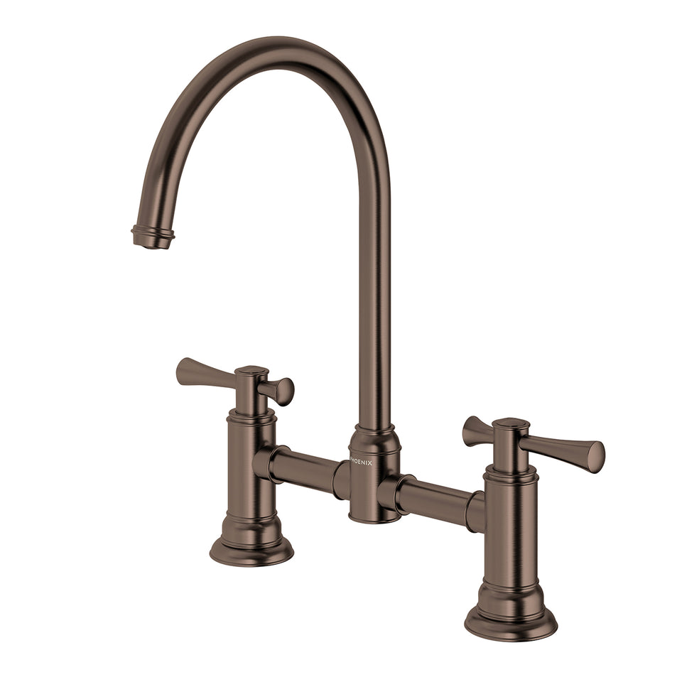 Phoenix Cromford Exposed Sink Set - Brushed Bronze
