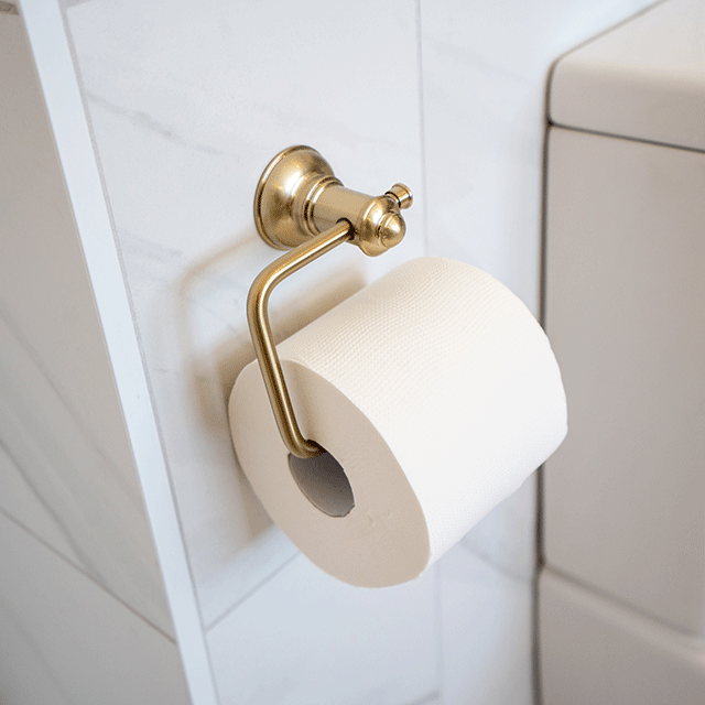 Phoenix Cromford Toilet Roll Holder Brushed Gold