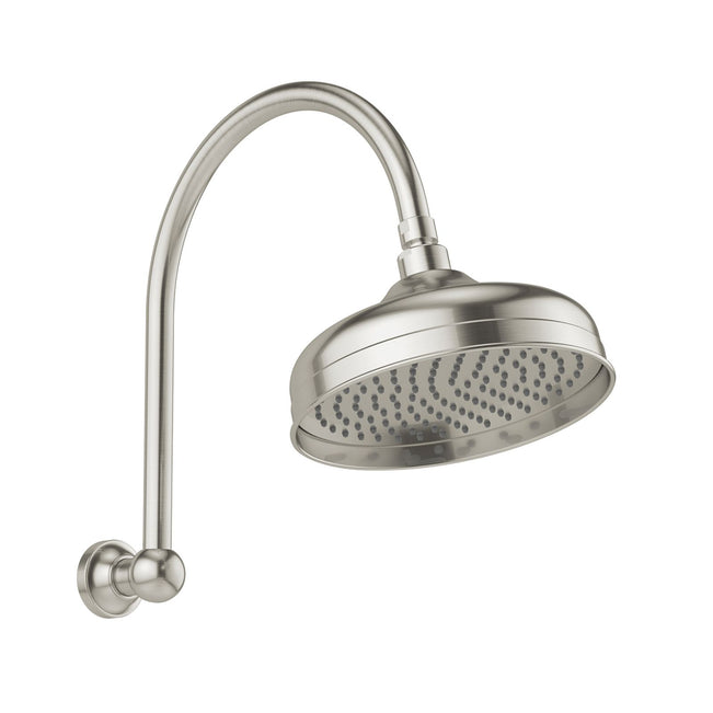 Phoenix Cromford High Rise Shower Arm & Rose 210mm Brushed Nickel 134-5302-40 - The Blue Space