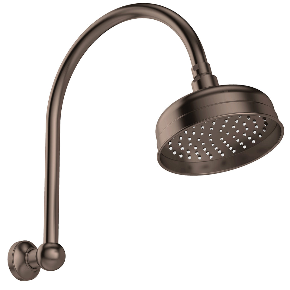 Phoenix Cromford High-Rise Shower Arm & Rose - Brushed Bronze