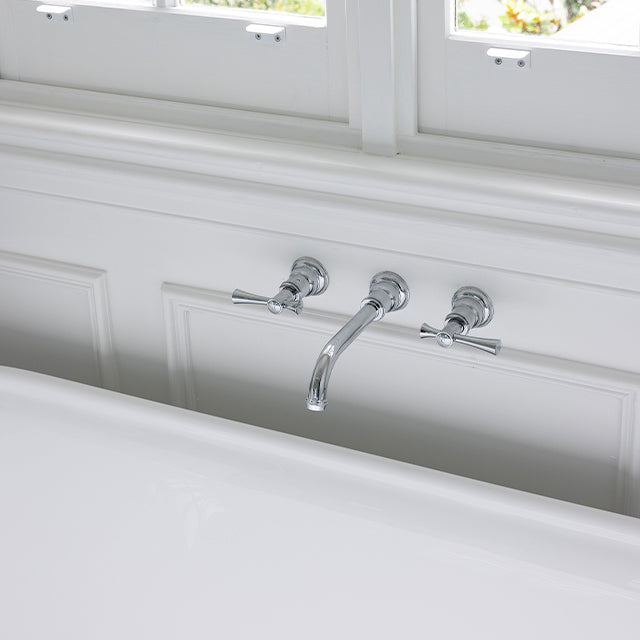 Phoenix Cromford Lead Free Wall Basin / Bath Outlet 180mm Chrome
