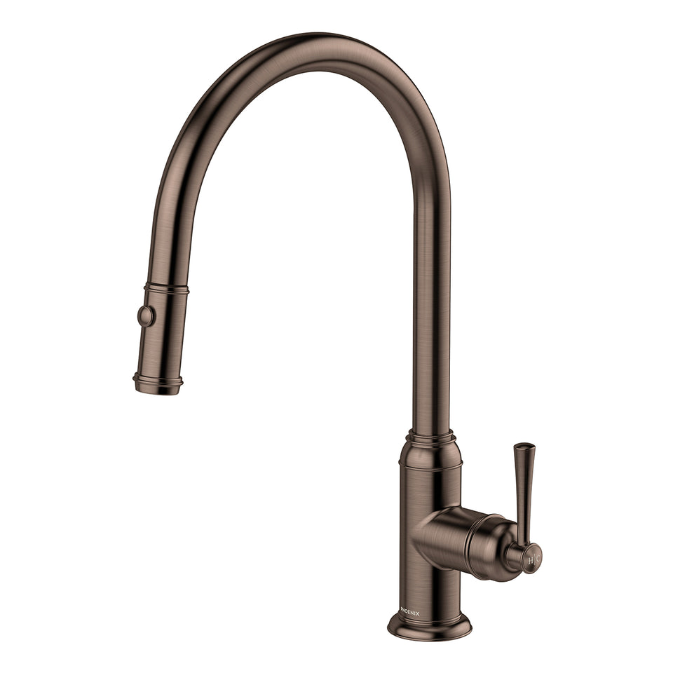 Phoenix Cromford Pull Out Sink Mixer 230mm - Brushed Bronze