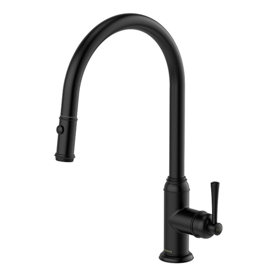 Phoenix Cromford Pull Out Sink Mixer - Matte Black