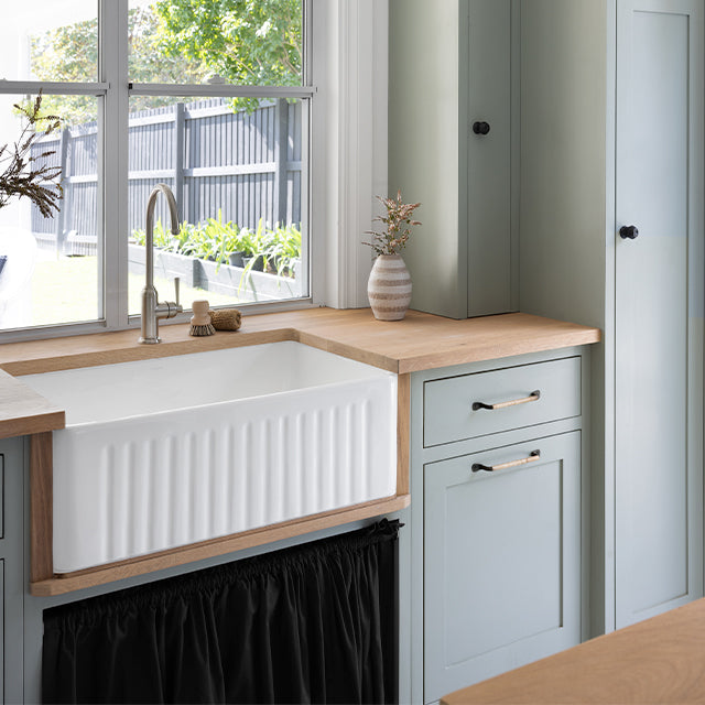 Phoenix Cromford Side Level Sink Mixer Brushed Nickel