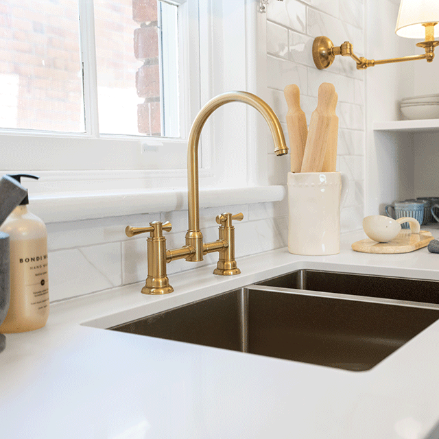 Phoenix Cromford Exposed Sink Set Brushed Gold