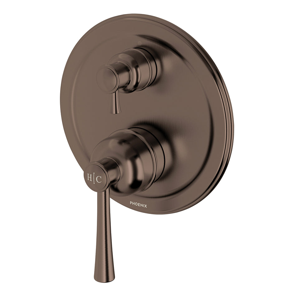 Phoenix Cromford SwitchMix Shower / Bath Diverter Mixer - Brushed Bronze (Complete Kit)
