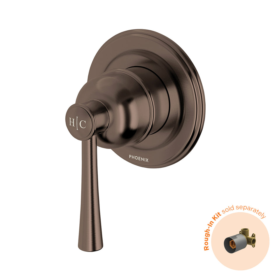 Phoenix Cromford SwitchMix Shower / Wall Mixer Fit-Off Kit - Brushed Bronze
