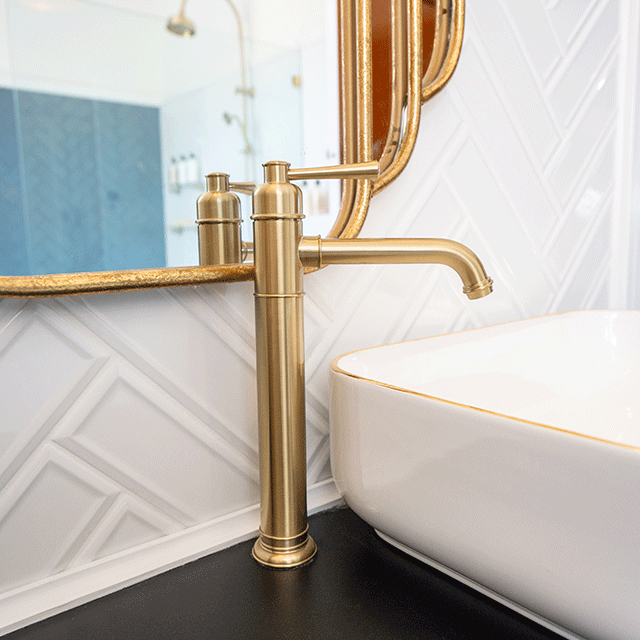 Phoenix Cromford Vessel Mixer Brushed Gold