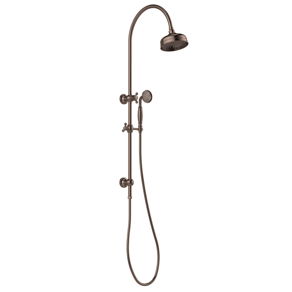 Phoenix Cromford Twin Shower - Brushed Bronze