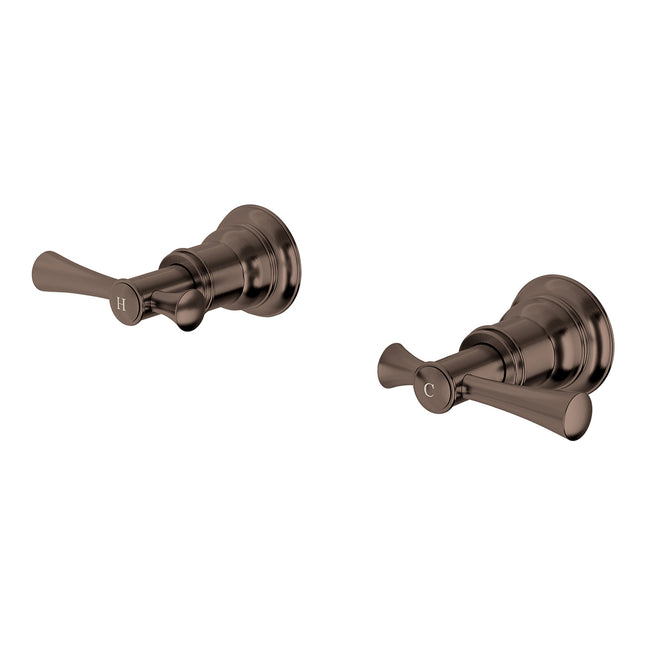 Phoenix Cromford Wall Top Assemblies 15mm Extended Spindles - Brushed Bronze 134-0670-24-1 - The Blue Space