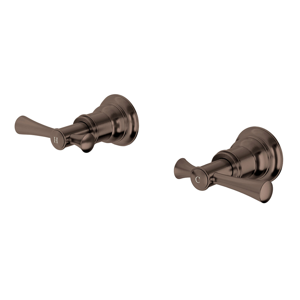 Phoenix Cromford Wall Top Assemblies 15mm Extended Spindles - Brushed Bronze