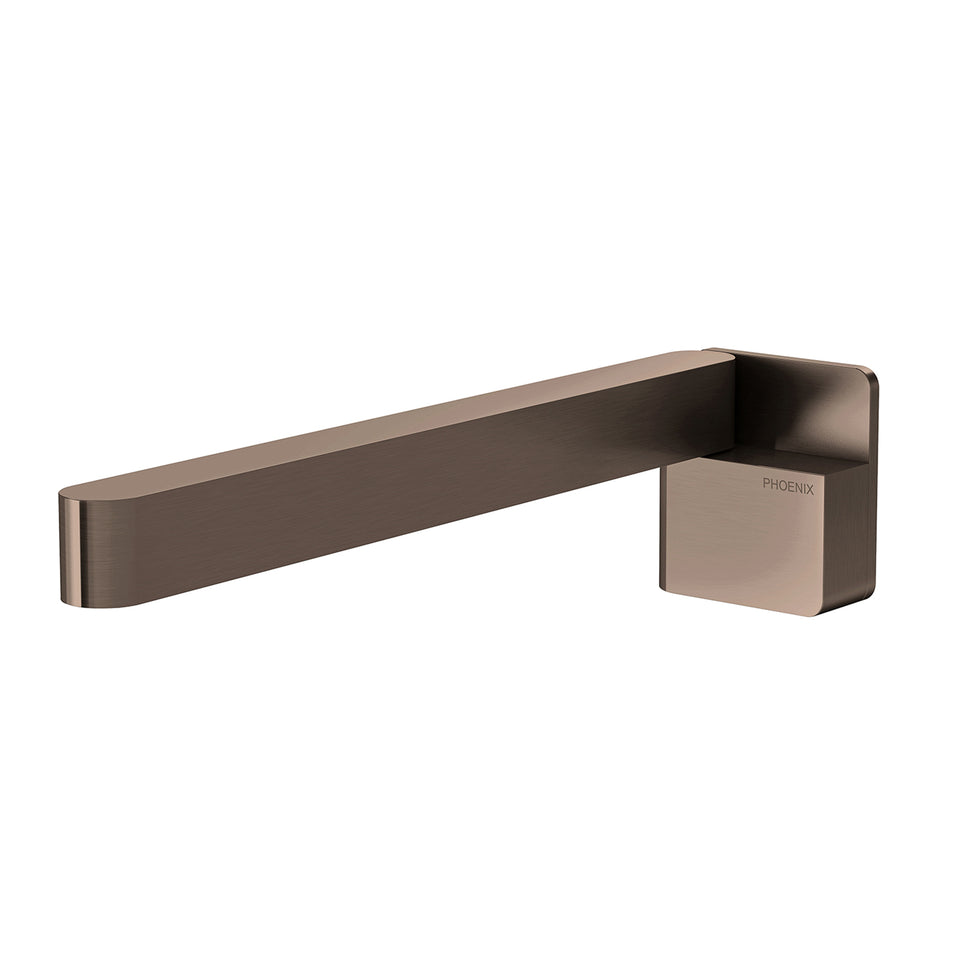 Phoenix Designer Swivel Bath Outlet 230mm Square - Brushed Bronze