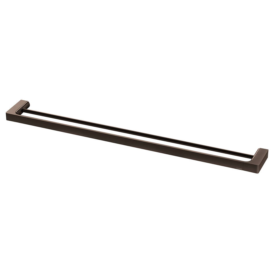 Phoenix Gloss Double Towel Rail 800mm - Brushed Bronze