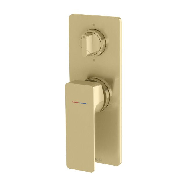 Phoenix Gloss MKII SwitchMix Shower / Bath Diverter Mixer Brushed Gold - FULL KIT 135-2910-12 - The Blue Space