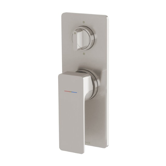 Phoenix Gloss MKII SwitchMix Shower / Bath Diverter Mixer Brushed Nickel - FULL KIT