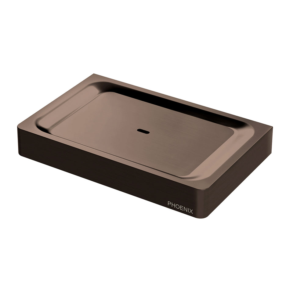 Phoenix Gloss Soap Dish - Brushed Bronze