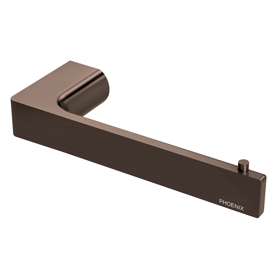 Phoenix Gloss Toilet Roll Holder - Brushed Bronze