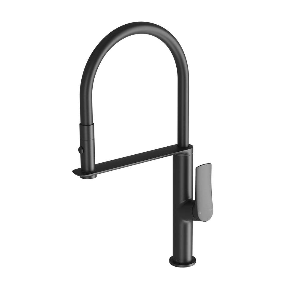 Phoenix Kusabi Flexible Hose Sink Mixer 200mm - Matte Black