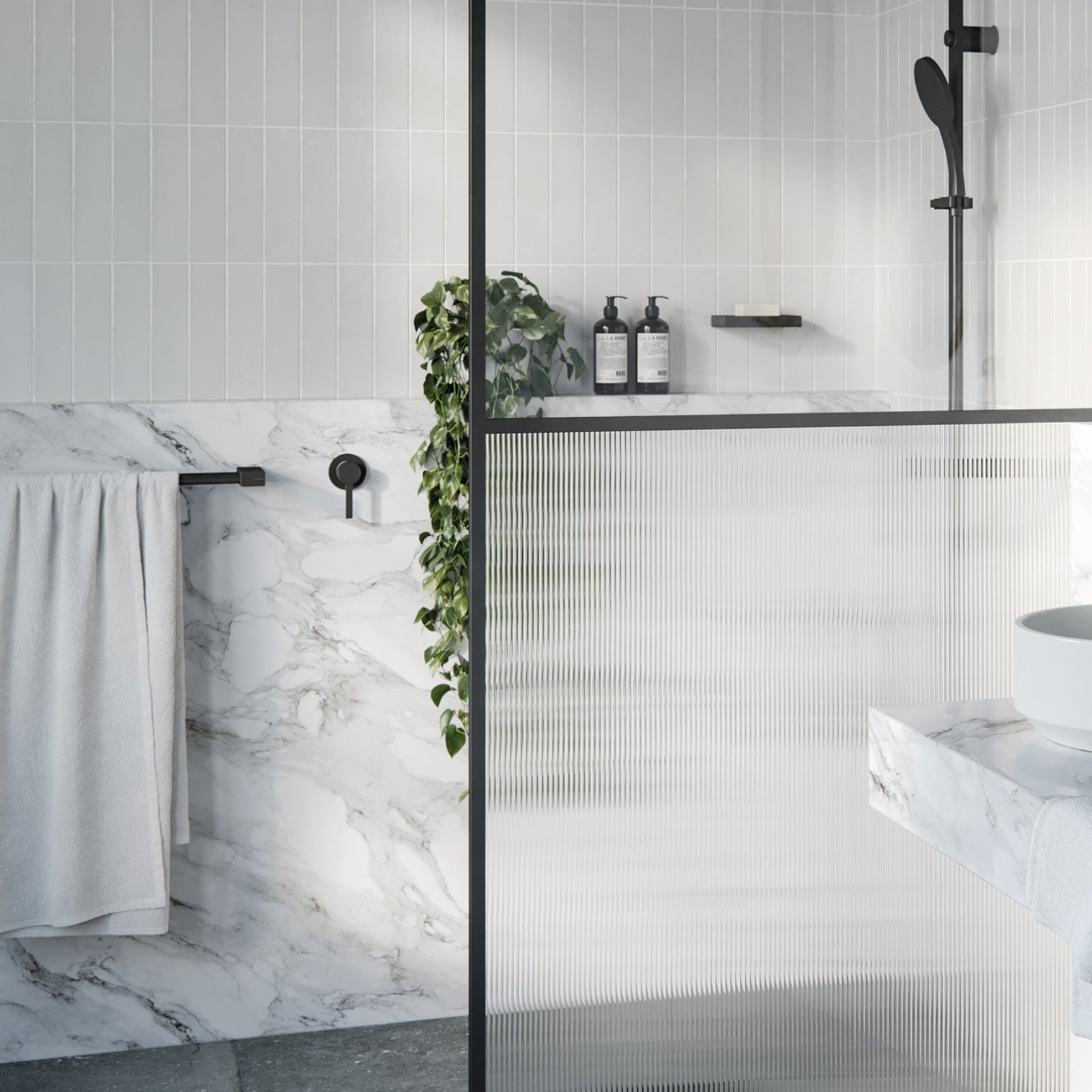 Lifestyle Phoenix Lexi Mkii Switchmix Shower Wall Mixer Fit Off Kit Only - Matte Black 123-2805-10-1 - The Blue Space