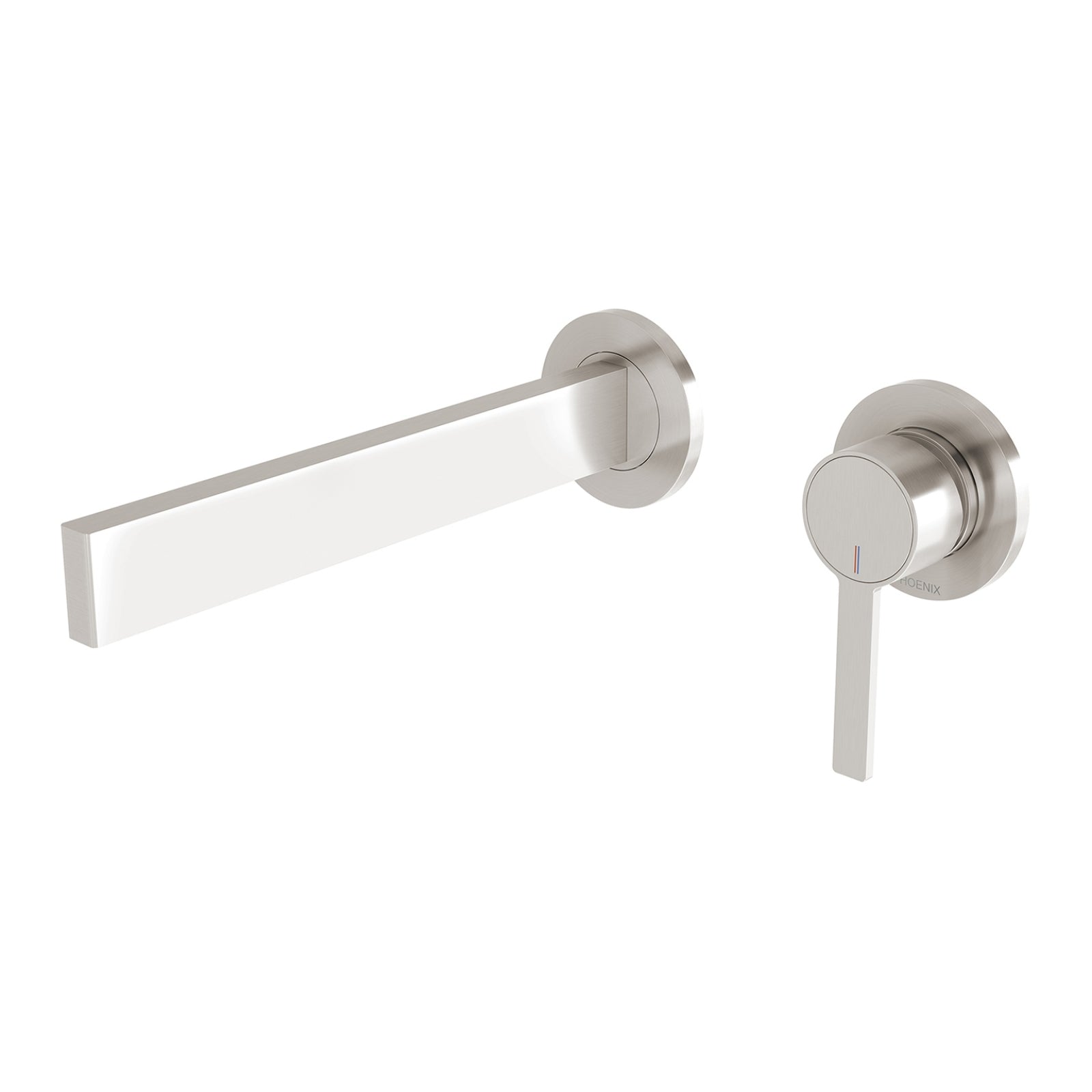 Phoenix Lexi Mkii Switchmix Wall Basin Mixer Set 200mm - Brushed Nickel 123-2810-40 - The Blue Space
