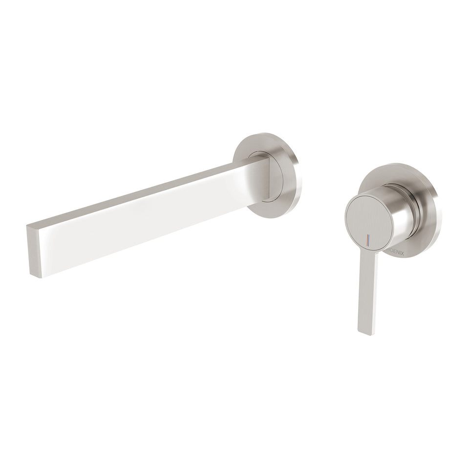 Phoenix Lexi MKII SwitchMix Wall Bath Mixer Set 200mm - Brushed Nickel