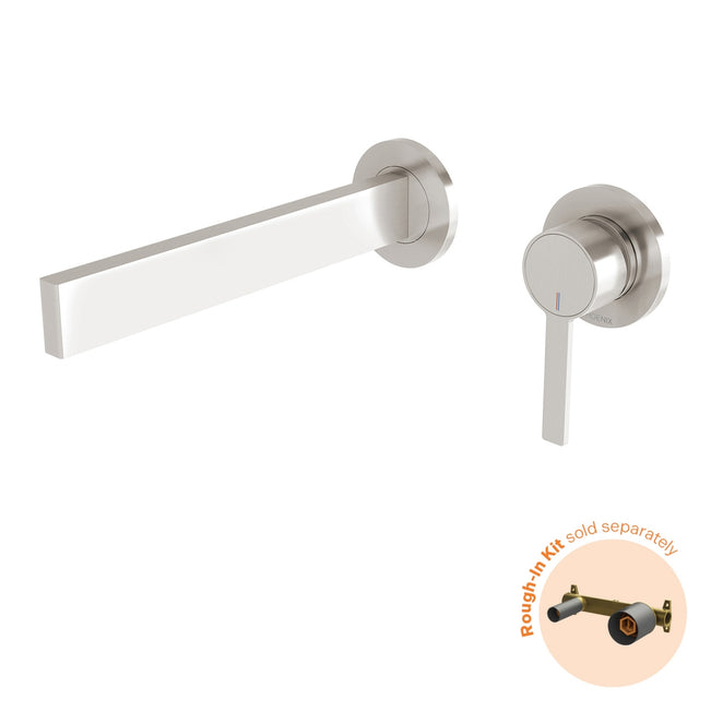 Phoenix Lexi Mkii Switchmix Wall Bath Mixer Set 200mm Fit Off Kit Only - Brushed Nickel 123-2822-40 - The Blue Space