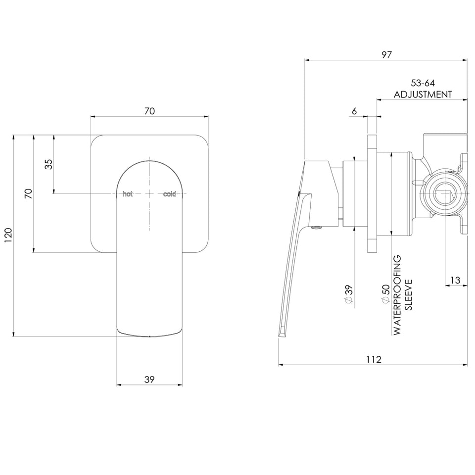 Phoenix Mekko SwitchMix Shower / Wall Mixer Brushed Nickel (Complete Kit)