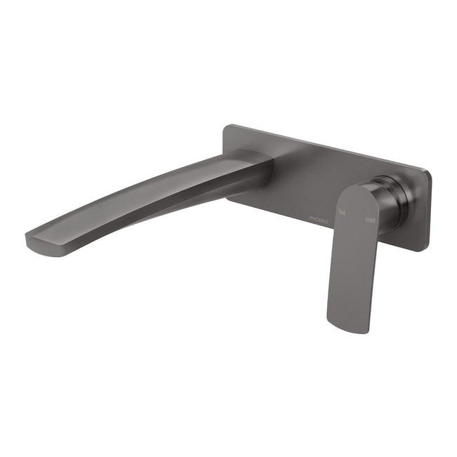 Phoenix Mekko SwitchMix Wall Basin / Bath Mixer Set 200mm (Complete Kit) - brushed carbon 115-2810-31-1 - The Blue Space