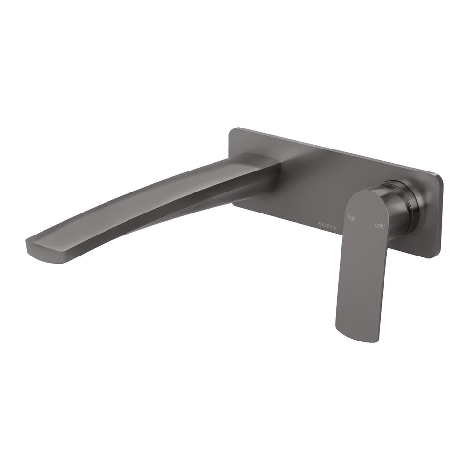 Phoenix Mekko SwitchMix Wall Basin / Bath Mixer Set 200mm (Complete Kit) - brushed carbon (Copy)