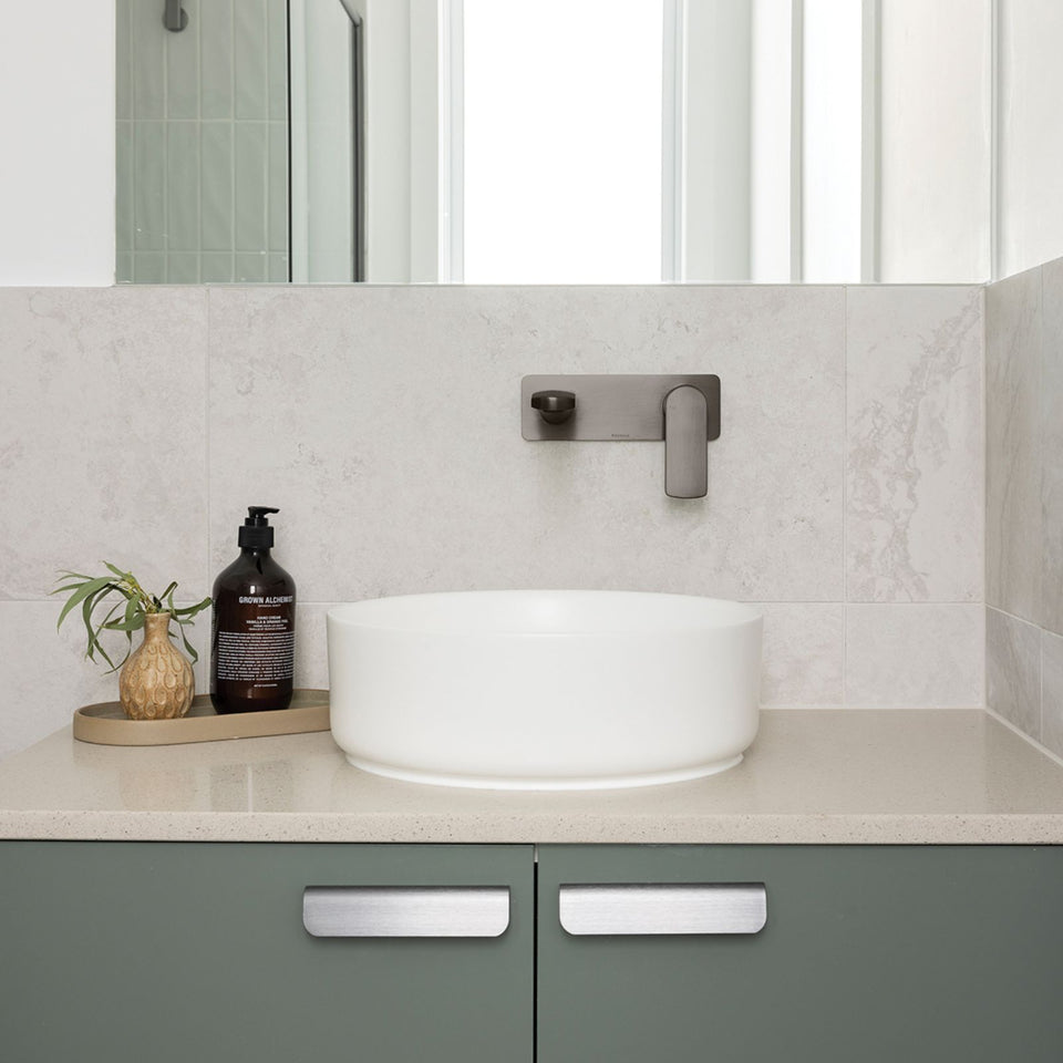 Phoenix Mekko SwitchMix Wall Basin / Bath Mixer Set 200mm (Complete Kit) - brushed carbon (Copy)