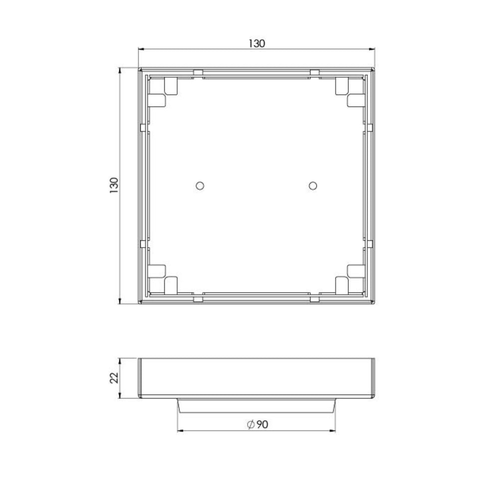 Phoenix Point Drain TI 130mm Outlet 90mm