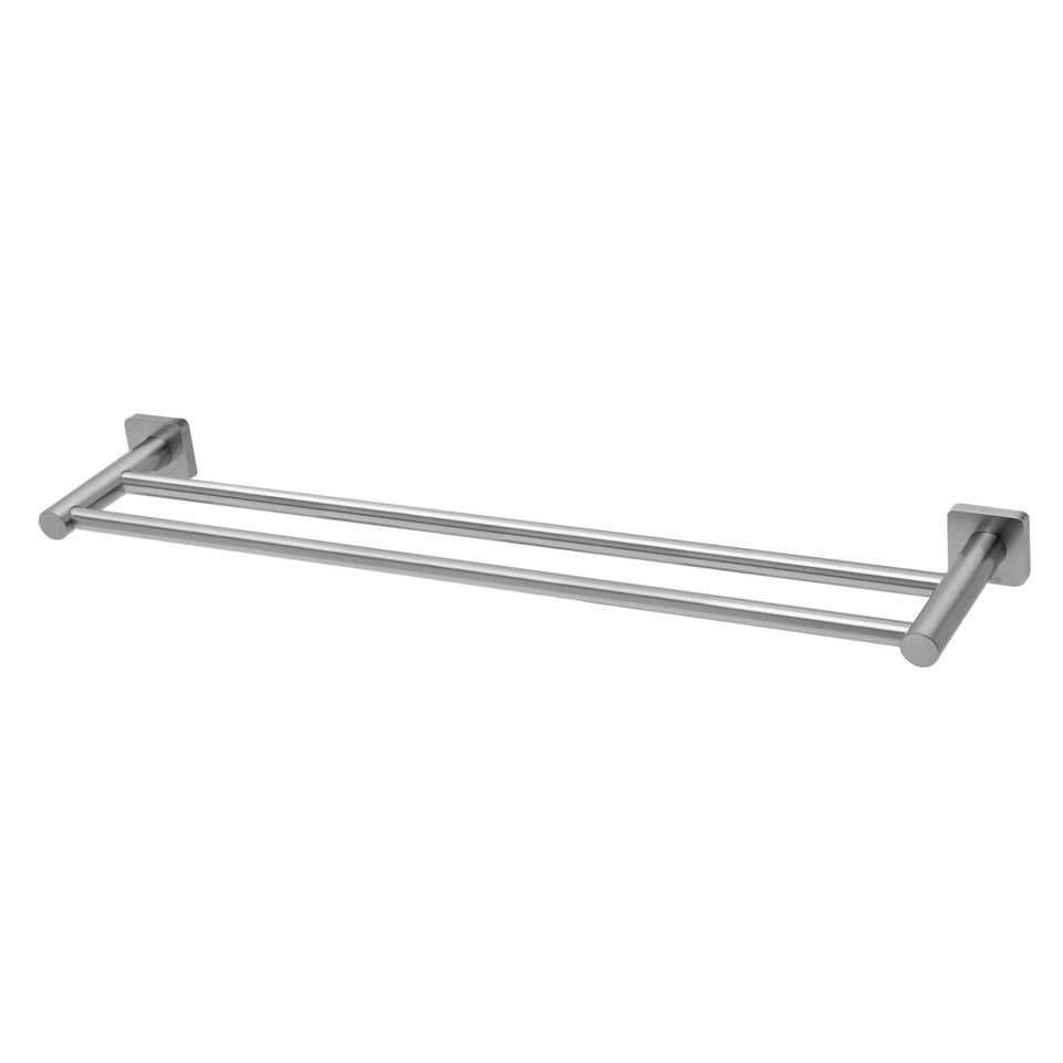 Phoenix Radii SS 316 Double Towel Rail Square Plate 600mm