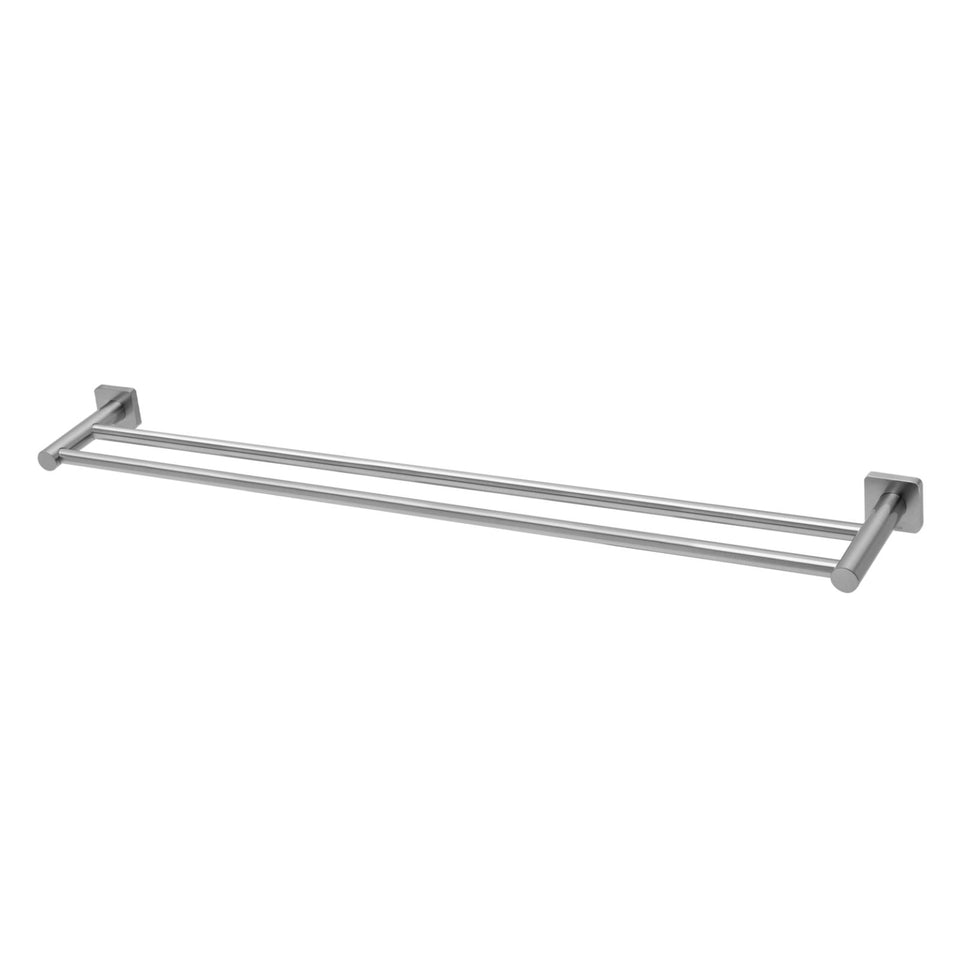 Phoenix Radii SS 316 Double Towel Rail Square Plate 800mm