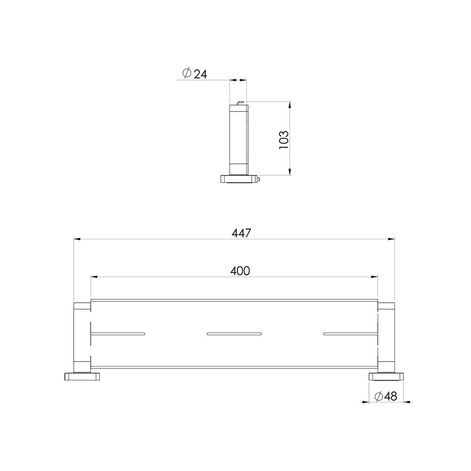 Phoenix Radii SS 316 Shower Shelf Square Plate