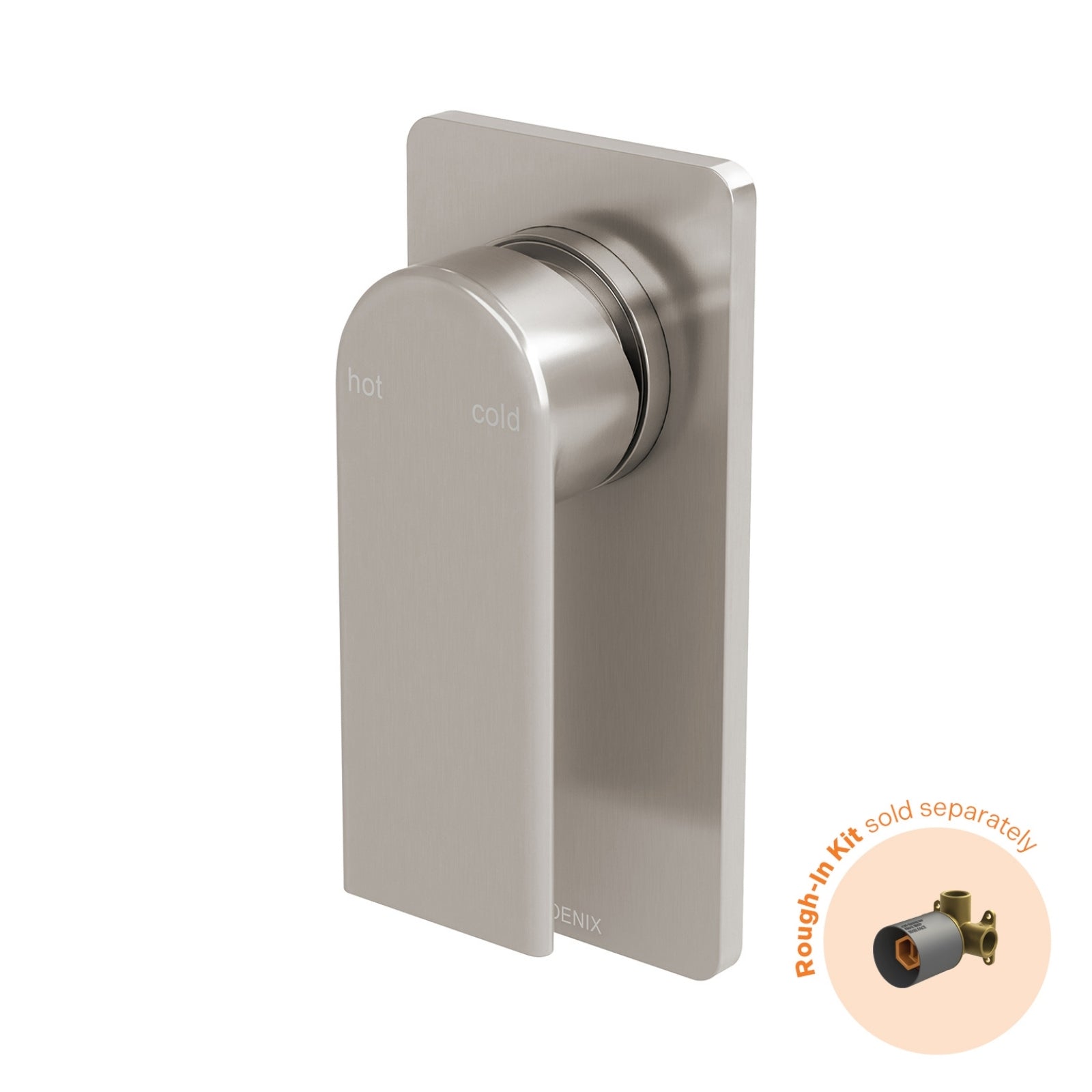 Phoenix Teel Switchmix Shower Wall Mixer Fit Off Kit Only - Brushed Nickel 118-2805-40-1 - The Blue Space